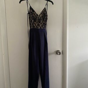 Formal Jumpsuit with exposed back.